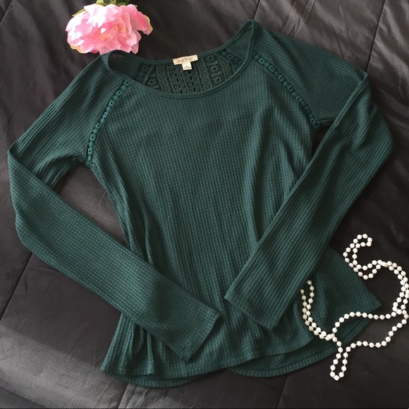 Lucky Brand Tops - Lucky Brand Waffle Knit Cross Back Shirt